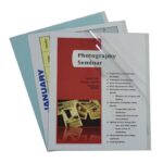 C-Line Report Covers with Binding Bars, Economy Clear Plastic, White Bars, 8.5 x 11 Inches, 50 per Box (32457)