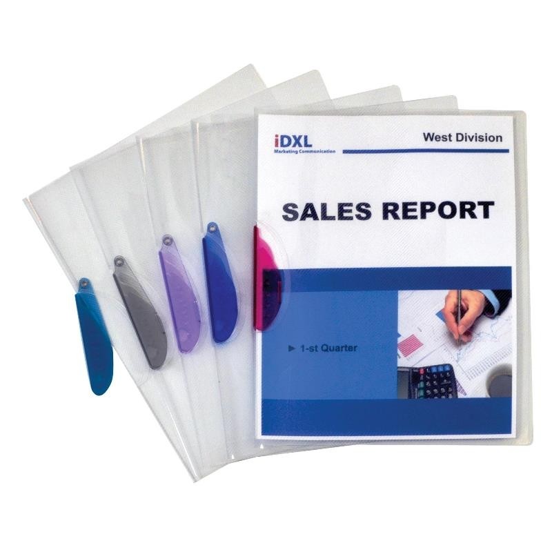 8.5 x 11 Inches White Bars Clear Vinyl 32557 C-Line Report Covers with Binding Bars 50 per Box 
