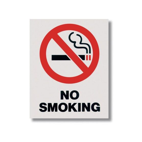 Self-Adhesive Vinyl "No Smoking" Signs