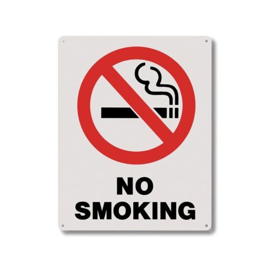 8X10 Rigid Plastic No Smoking Signs - RP115