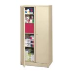 Hon Easy to Assemble Storage Cabinet, 72"-High, 36" x 18", Putty (HONC187236L)