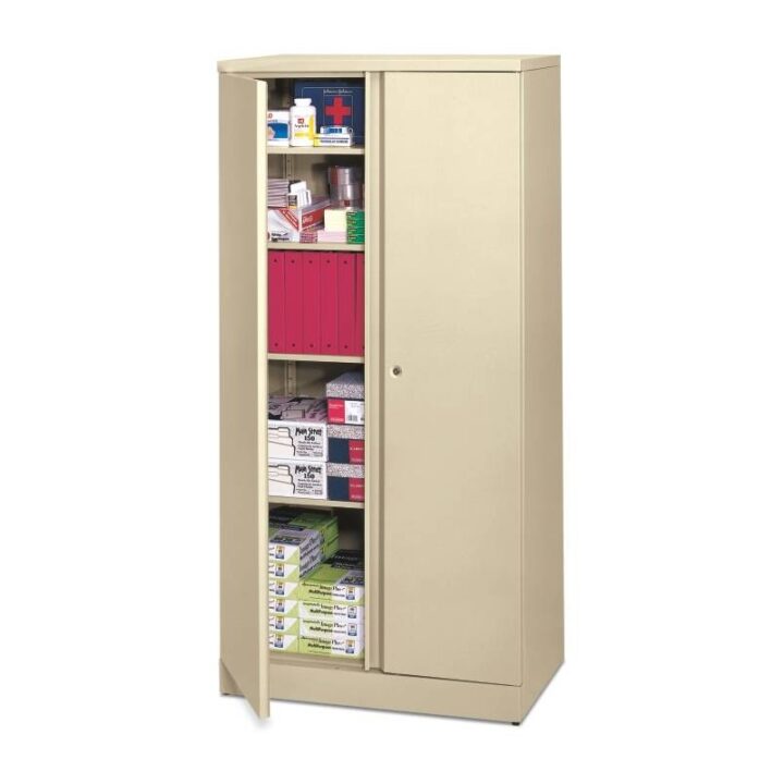 Hon Easy to Assemble Storage Cabinet, 72"-High, 36" x 18", Putty (HONC187236L)