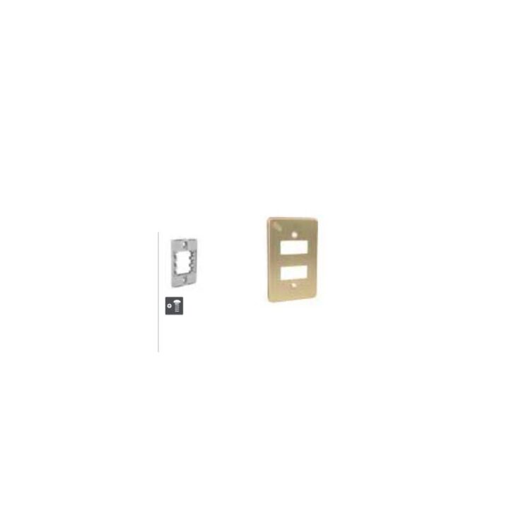 IUSA- Double SWITCH PLATE- Anodized Aluminum- Gold