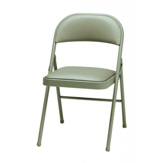 KUBIC Metallic Folding Chairs - Padded Seat/Back - Putty