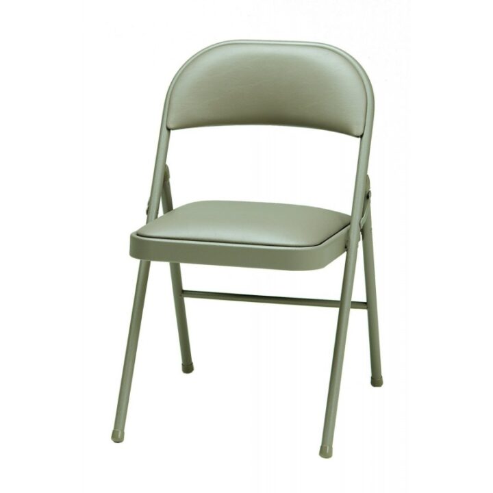 KUBIC Metallic Folding Chairs - Padded Seat/Back - Putty