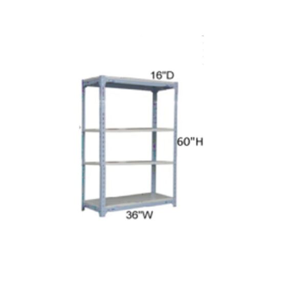 KUBIC Metal SHELVING - 4 plates - H60"xW36 x D16"