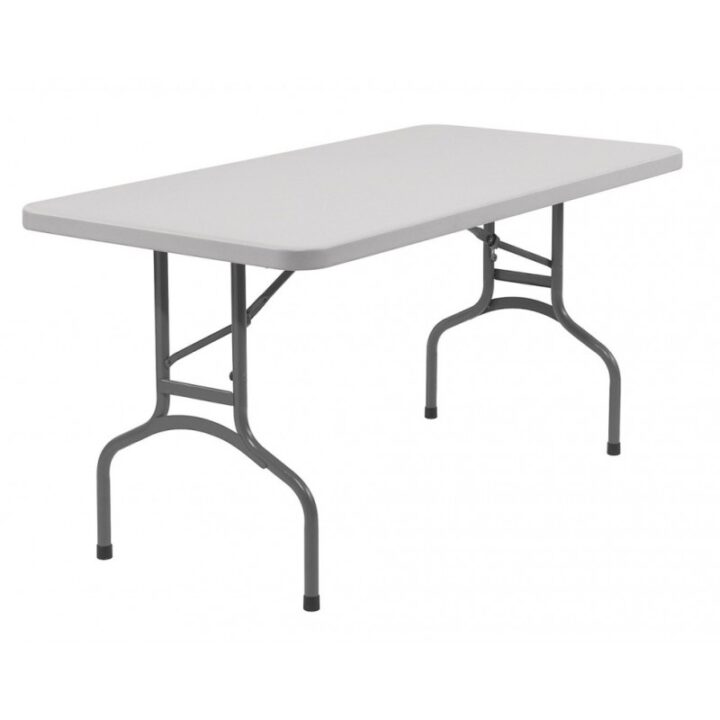 KUBIC- Rect..Folding TABLE Plastic- 72 x30 - White/Charc