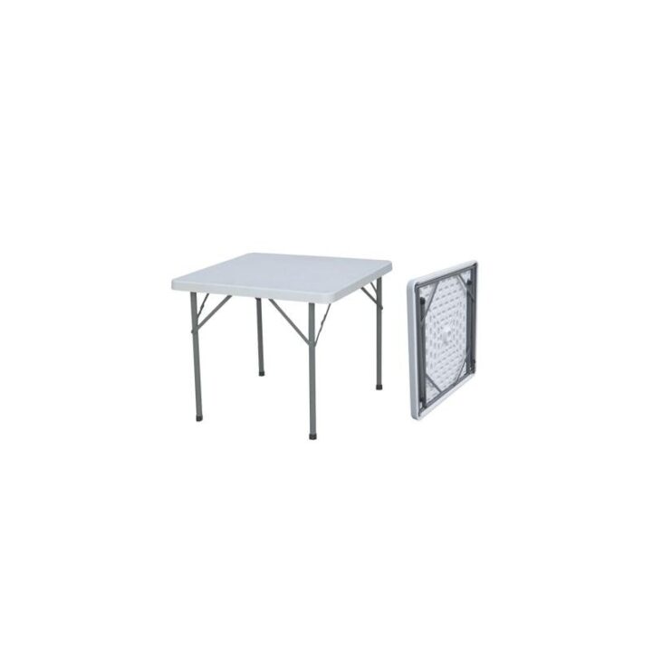 KUBIC- Rectangular 1/2 FOLDING TABLE Plastic- 96 x36- White/Charc
