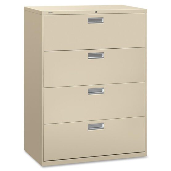 HON/600 - Lateral FILE 42 - 4-Dwr - Ltr/Lgl- KeyLock- Putty