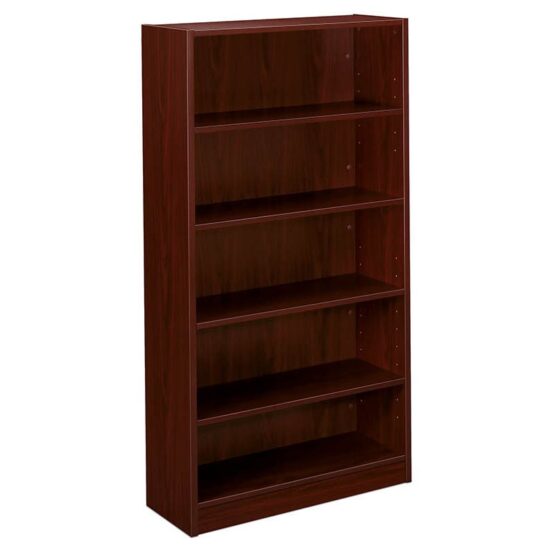 HON/BASYX - Laminate BOOKCASE - 5- Shelves - 66"H - Mahogany