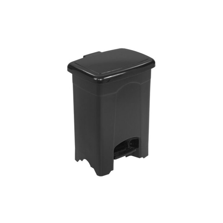 Safco Products 9710BL Plastic Step-On Waste Receptacle, 4 Gallon, Black