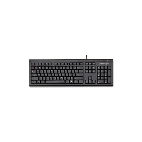 Kensington 64370 Keyboard for Life Slim Spill-Safe Keyboard, 104 Keys, Black