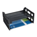 Business Source Side-loading Letter Tray Recycled - Black BSN 42585