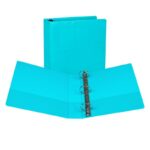 Samsill 2-Inch Fashion Presentation View Binder, Turquoise, 2 Pack (U86677)