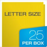 Oxford Twin Pocket Folders, Letter Size, Yellow, 25 per Box (57509)