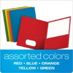 Oxford Twin Pocket Folders, Letter Size, Assorted Colors, 25 per Box (57513)