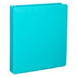 Samsill Antimicrobial Presentation View Binders, 1-Inch Capacity, Turquoise, 2 per Pack (U86377)