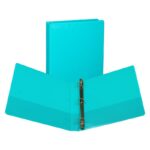 Samsill Antimicrobial Presentation View Binders, 1-Inch Capacity, Turquoise, 2 per Pack (U86377)