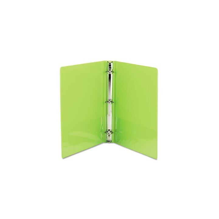 SAMU86378 Presentation View Binder, Round Ring, 11 x 8-1/2, 1" Capacity, Lime, 2/Pack