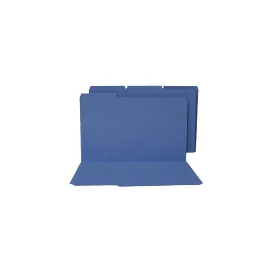 Colored File Folders Top Tab 1/3 Cut Blue Letter (100/Box)