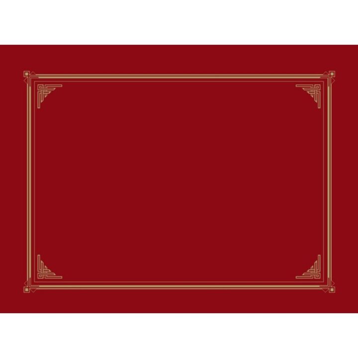 Geographics Certificate/Document Cover, Linen Stock, Burgundy, Six per Pack (45333)