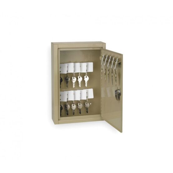 Grainger Key Cabinet 10 Key Cap Key Lock steel Beige