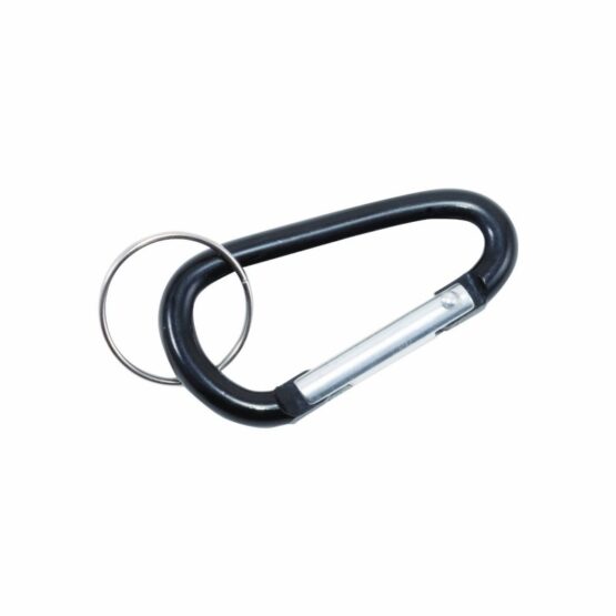 Advantus Carabiner Key Chain with Split Key Ring, Black, 10 Key Chains/Pack (75555)