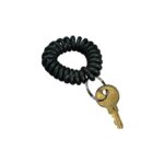 Securit Wrist Key Coil Wearable Key Organizer, Flexible Coil, Black (04995)