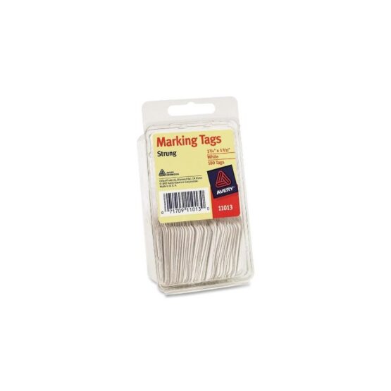 Avery Marking Tags, White, 1-3/4" x 1-3/32", Strung, 100 Pack (11013)