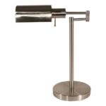 LEDU Adjustable Full Spectrum Swing Arm Desk Lamp, 16" Height, Brushed Steel (L9022)