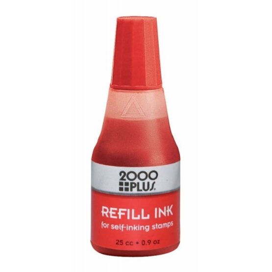 2000Plus Ink Refill for Self-Inking Stamps and Stamp Pads, Red, 0.9oz