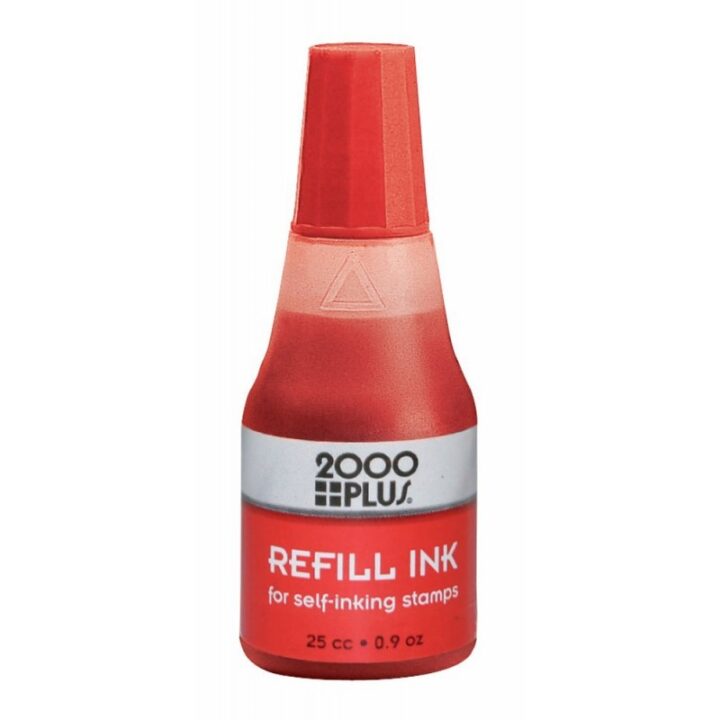 2000Plus Ink Refill for Self-Inking Stamps and Stamp Pads, Red, 0.9oz