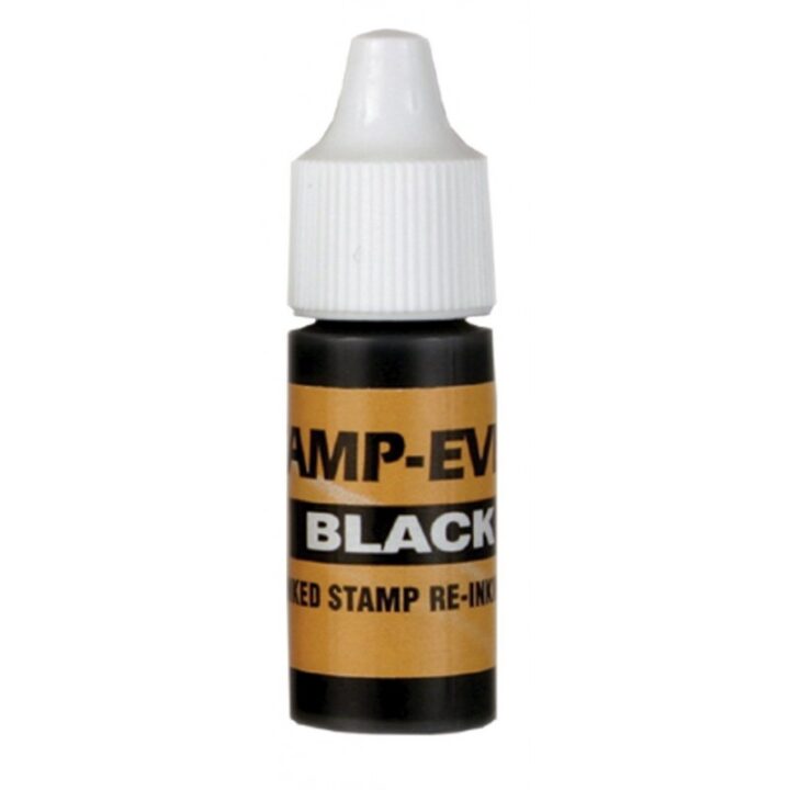 Stamp-Ever Pre-Inked Refill Ink, 7ml Bottle, Black