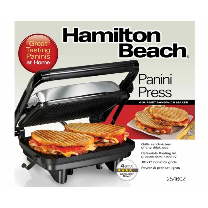 Hamilton Beach Panini Press Gourmet Sandwich Maker (25460Z)