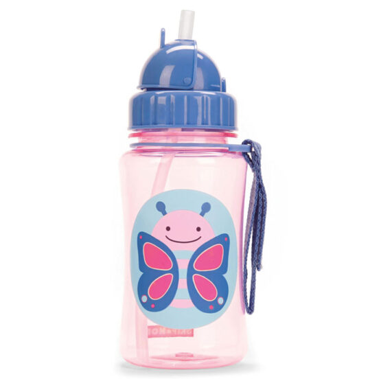 Skip Hop Zoo Stainless Steel Straw Bottle - Unicorn - 12oz